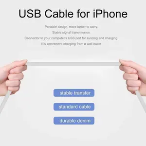 Vente en gros 1m 2m USB C PD 20W Câble 2.1A Câble de charge rapide pour Apple pour iPhone 6 7 8x11 12 13 14