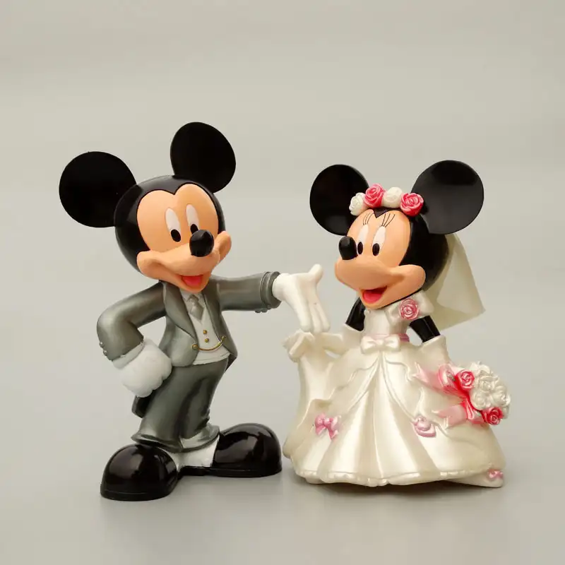 Hars Custom Mickey Minnie Trouwjurk Disneys Paar Beeldjes Voor Bruiloft Decoratie & Cadeau