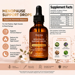 Private Label OEM <b>Menopause</b> Relief Drops Organic Plant Extract Hormone Regulation Night Sweat Reduction 60ml Vegan Dietary - Product Image 2