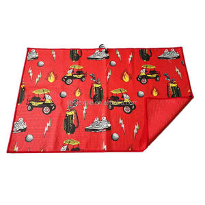 Biểu Tượng Tùy Chỉnh Sợi Nhỏ Waffle Mô Hình Golf Khăn Với Clip - Product Image 5