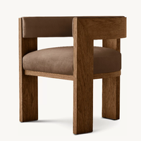 Chaises en bois de haute qualité pour la maison, meubles avec siège en cuir, fauteuil de salle à manger