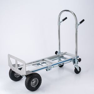 2-in-1 <span class=keywords><strong>Plus</strong></span> troli Manual aluminium industri panjang dengan kapasitas 200/250kg struktur Platform empat roda dapat disesuaikan OEM - Product Image 2