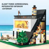 Jie Star 89158 2026 Villa casa arquitectura ladrillo modelo adulto Street View Modular regalos creativos para adultos juegos de bloques de construcción