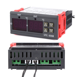תצוגה כפולה ntc חיישן חיישן התרמוסטט דיגיטלי טמפרטורה בקר stc3008 למקרר - Product Image 3