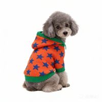 Pull à capuche pour chien Joymay personnalisé en coton et laine de luxe avec motif flocon de neige et étoile, chaud et tricoté pour l'hiver