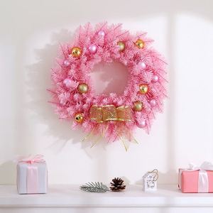 Venta de Fábrica: Coronas Navideñas Azules de 30/40/50cm, Corona Decorativa Navideña con Piñas, Bayas Rojas y Luces - Product Image 2