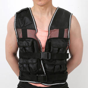 Gilet lesté noir fin pour la course à pied, l'entraînement en extérieur, équipement vestimentaire réglable avec sac lesté – Vendu par le fabricant - Product Image 1