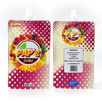 Emballage en plastique imprimé personnalisé, papier d'aluminium, stand up, pochette à boisson, bec de recharge, presser les aliments, le jus, pochette