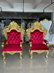 Chaises de couple de luxe <span class=keywords><strong>à</strong></span> dossier haut en acier inoxydable doré moderne <span class=keywords><strong>pour</strong></span> événements, mariages, fêtes, restaurants, extérieur, salon, <span class=keywords><strong>villa</strong></span> - Product Image 6
