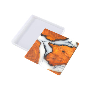 Dm195 Hot Sell Coaster Opslag Epoxyhars Siliconen Mal Set Rond Vierkant Diy Cup Houder Lade Siliconen Mal - Product Image 3