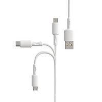 Kabel Data pengisi daya ponsel Android, kabel USB mikro 1m, kabel pengisian daya TPE untuk ponsel Android