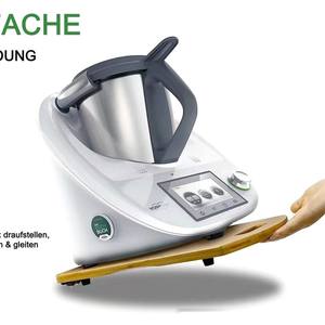 Plateau coulissant de haute qualité en bois pour appareil de cuisine avec roulettes à roulement fluide pour <span class=keywords><strong>Thermomix</strong></span> TM6 <span class=keywords><strong>TM5</strong></span> - Product Image 3