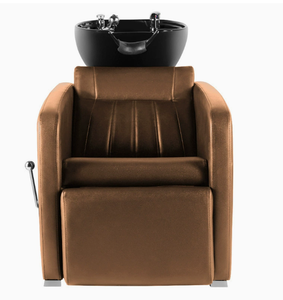Fauteuil de lavage de cheveux semi-inclinable de style rétro pour salon de coiffure et institut de beauté, avec système de remplissage d'eau - Product Image 2