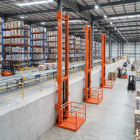 Monte-charge vertical industriel à commande électrique et télécommande, avec rail de guidage, capacité de levage de 3 m, pour usine