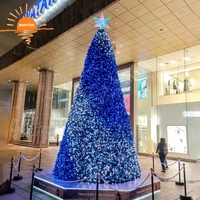 Arbre de Noël géant imperméable pour l'extérieur, décoration de Noël personnalisée avec LED, arbre de Noël commercial pour centre commercial, place publique, événement en ville