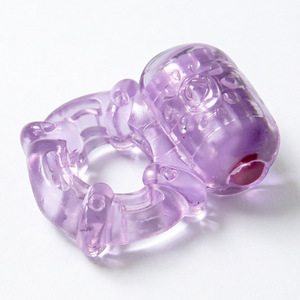RC011F Penis Ring Red Transparent <b>Vibration</b> Massage <b>For</b> <b>Men</b> Sexual Health Product - Product Image 5