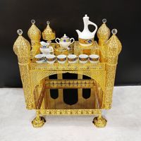 Ensemble de bougeoirs arabes du Moyen-Orient populaires, de luxe, haut de gamme, pour la maison, ornement de table basse en métal, Bernice Fin