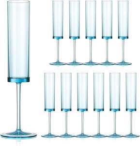 Flûtes à champagne en cristal soufflé, verres à champagne carrés transparents, flûtes à champagne pour mariage, Noël, anniversaire, fabriquées au Vietnam - Product Image 1