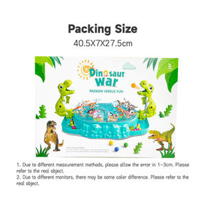 Jeu de société de combat de dinosaures, jeu éducatif STEM avec billes de tir, 2 joueurs, cadeau familial, matériau ABS sûr - Product Image 6