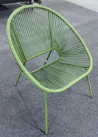Chaise de patio en rotin légère pour l'extérieur, confortable et empilable, ensemble de mobilier de jardin avec table basse et table à manger