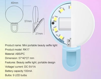 Lampe LED portable pour téléphone portable, idéale pour le streaming en direct, les selfies, l'extérieur et l'amélioration de la beauté