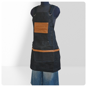 Delantal sin Mangas con Cinta de Cintura de Cera de Aceite, Versión Coreana, para Barista, Tienda de Té con Leche, <span class=keywords><strong>Arreglos</strong></span> Florales, Restaurante, Estudio, Trabajo, para Hombre y Mujer - Product Image 3