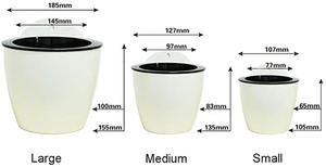 Pots de fleurs suspendus auto-arrosants en plastique pour dropshipping, pots de fleurs <span class=keywords><strong>paresseux</strong></span> ronds à fixer au mur, pour intérieur et extérieur - Product Image 3