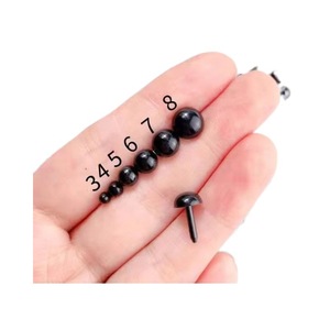Ojos y nariz de plástico de 4 mm hechos a mano con forma de varilla retorcida para manualidades y juguetes de peluche. - Product Image 3