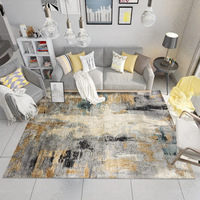 Tapis Moderne Abstrait Rectangulaire en Fibre de Polyester Lavable pour Salon, Décoration Intérieure Grande Taille Motif 1 Motif 2