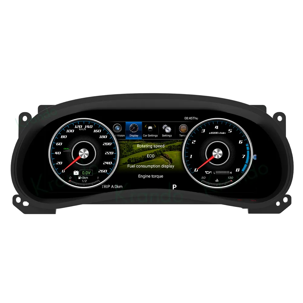 Krando Linux Pemutar Multimedia Mobil LCD Dashboard Panel Cockpits Virtual untuk Jeep Wrangler JK 2010 -2017 Pengukur Kecepatan Digital