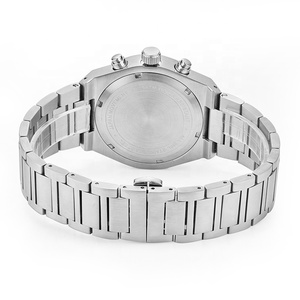 Montre de luxe pour homme haut de gamme en acier inoxydable Mouvement chronographe Seiko Bracelet en platine Tachymètre Accessoire de poignet classique Fabriqué - Product Image 6