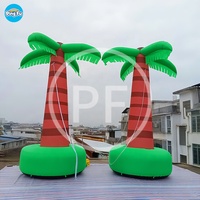 Palmier gonflable de vacances en plein air grand cocotier accessoires gonflables ornement de scène plantes d'olivier avec éclairage LED