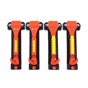 Car Emergency Escape Hammer and Seat Belt Cutter with Light Reflective Tape