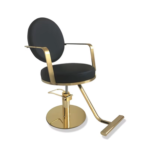 Chaise de coiffure professionnelle avec siège rembourré en cuir et chaise de barbier de luxe pour salons modernes - Product Image 2