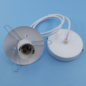 Clip paralume E27 vite supporto Base in plastica con filo LED Base pendente E27 portalampada - Product Image 3