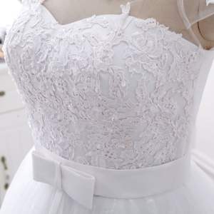 <span class=keywords><strong>Vestidos</strong></span> de Novia de Encaje Blanco Puro Sencillo con Mangas Cortas de Tul, Tallas Grandes, Vestido Formal Maxi, Tallas 2-26W, Gran Oferta <span class=keywords><strong>2021</strong></span> - Product Image 6