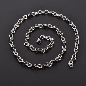 Cadena Ovalada de Acero Inoxidable de 5/6/7mm, Collar Cubano, Estilo Hip Hop Punk, Eslabones con Nudos, Joyería Exquisita para Muñeca, para Hombres y Mujeres - Product Image 6