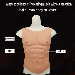 En gros, Costume musculaire masculin respirant pour l'été et <span class=keywords><strong>la</strong></span> <span class=keywords><strong>plage</strong></span>, avec poitrine en silicone platine professionnelle pour adulte, design réaliste et ultra doux - Product Image 2