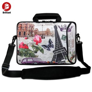 Housse d'ordinateur portable en néoprène légère personnalisée, design enveloppe avec <span class=keywords><strong>bandoulière</strong></span> réglable, <span class=keywords><strong>sac</strong></span> fourre-tout portable style mallette - Product Image 2