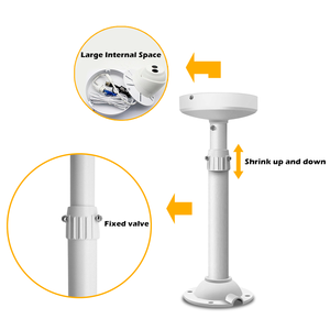 Giá đỡ máy ảnh hợp kim nhôm Điều chỉnh đa năng Kéo dài bằng kính thiên văn 60-120cm Giá đỡ <span class=keywords><strong>camera</strong></span> an ninh CCTV - Product Image 4