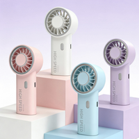 1200mAh Wiederaufladbarer Mini-Turbo-Handventilator Batteriebetriebener Klimaanlagen-Ventilator 3-Gang Tragbarer Tragbarer Ventilator für Draußen