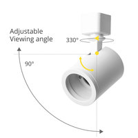 Spot LED encastré réglable pour rail magnétique GU10, éclairage de plafond sur rail