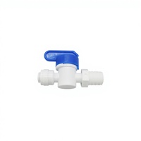 Vanne à boisseau sphérique manuelle RUICHEN WBV-02N 1/4 pouce Speedfit à raccord rapide en plastique, personnalisable OEM