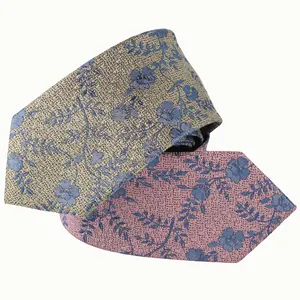 Business 100% Silk Wholesale Custom Logo Ties High Quality Italian Jacquard Fabric Neckties For Mens Special Construction