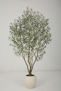 Albero di <span class=keywords><strong>Ulivo</strong></span> Artificiale da Interno di Alta Qualità, 2,1 Metri, con Vaso <span class=keywords><strong>Bianco</strong></span>, per Decorazione Domestica - Product Image 4