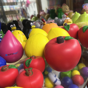 BSBH juguetes de espuma caliente logotipo personalizado impreso tomates estrés bola Pu espuma estrés tomate blanco - Product Image 1