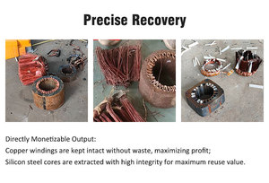Machine combinée de démontage de moteur et de tirage de fil de cuivre du stator, machine de recyclage de stator de moteur électrique - Product Image 6