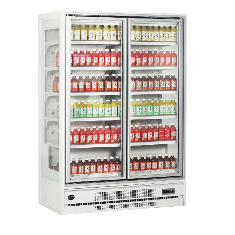 Refrigeratore dell'esposizione multideck del governo della cortina d'aria del supermercato con la luce principale