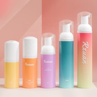 Bouteille à bulles moussantes en plastique personnalisée de 50 ml, bouteille de nettoyant pour le visage de 40 ml, 60 ml, emballage pour soins de la peau de 100 ml, bouteille à pompe à mousse de 80 ml