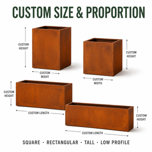 Extra Large Corten Steel <b>Planter</b> <b>Box</b> Square Rectangular Outdoor Weathering Metal OEM Wholesale Australia - Product Image 2